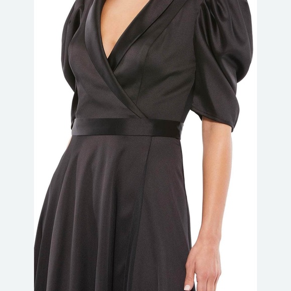 Mac Duggal Elegant Black Wrap Dress - Picture 1 of 14